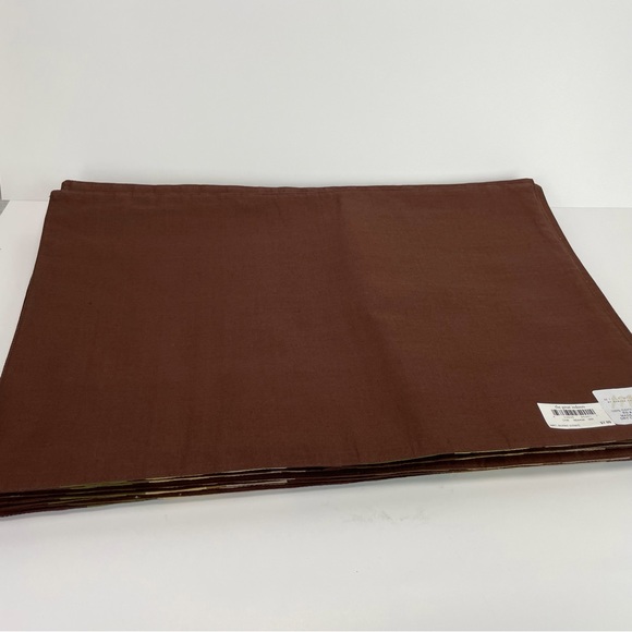 Milli Home Burnt Stripe Placemats Set 12 100% Cotton Designed by Marsha Cutler - Picture 10 of 10